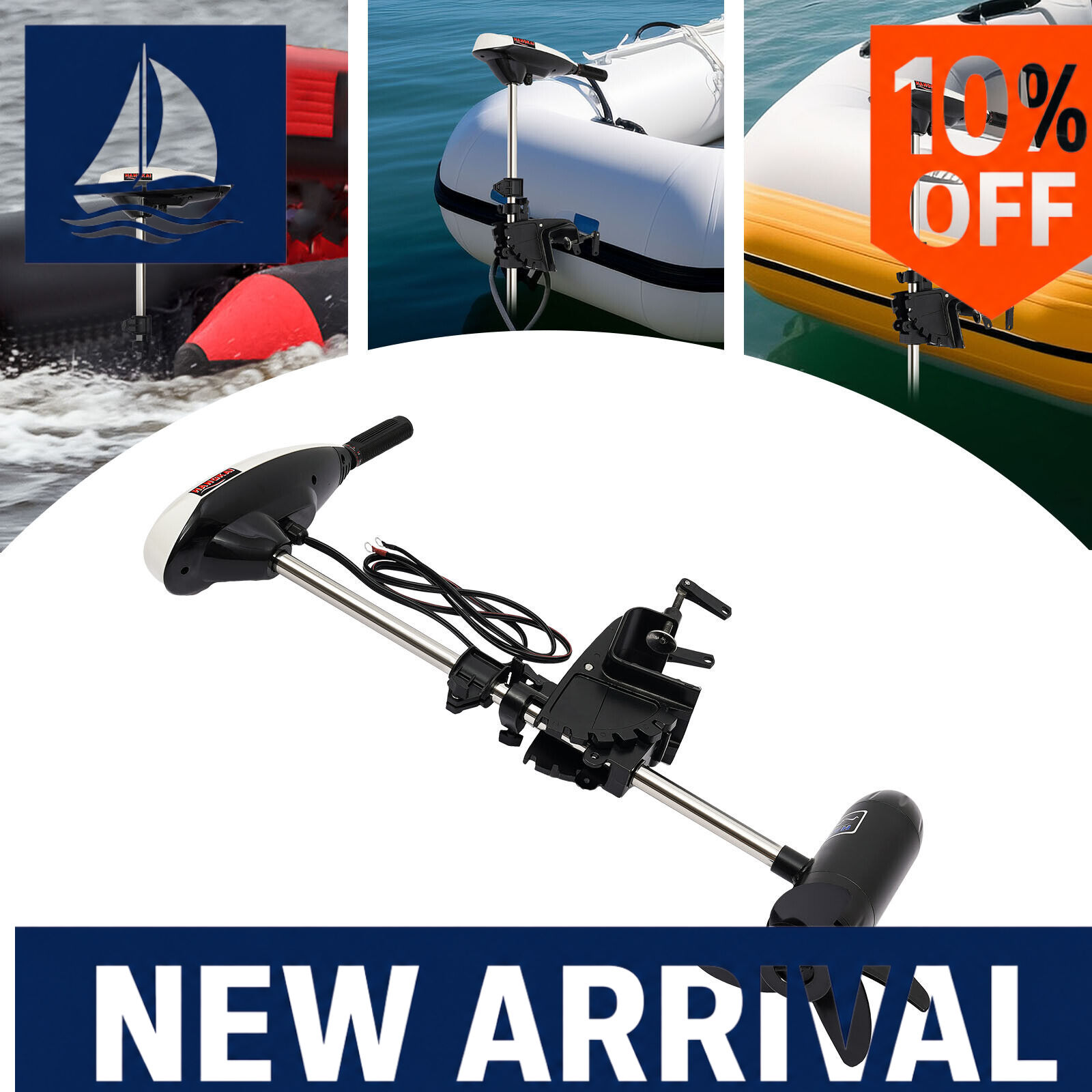 Fishing Kayak Trolling Motor - 12V 65LBS Electric Outboard Motor Propeller